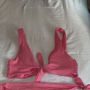 Salmon pink two-piece bikini